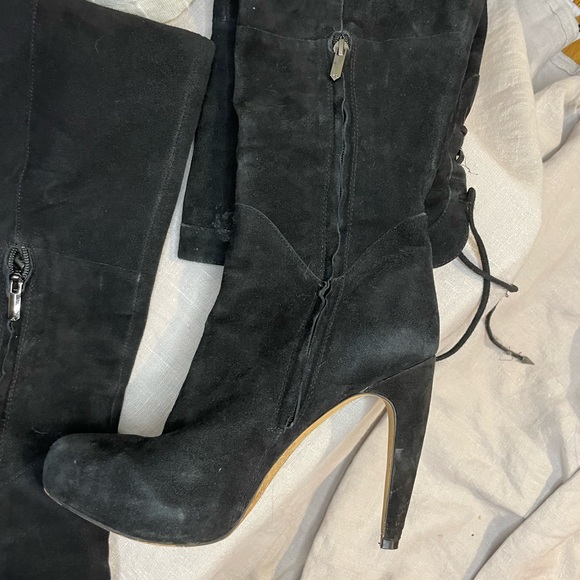 Sam Edelman Suede Kayla Over-the-Knee Boot in Black - Picture 5 of 5